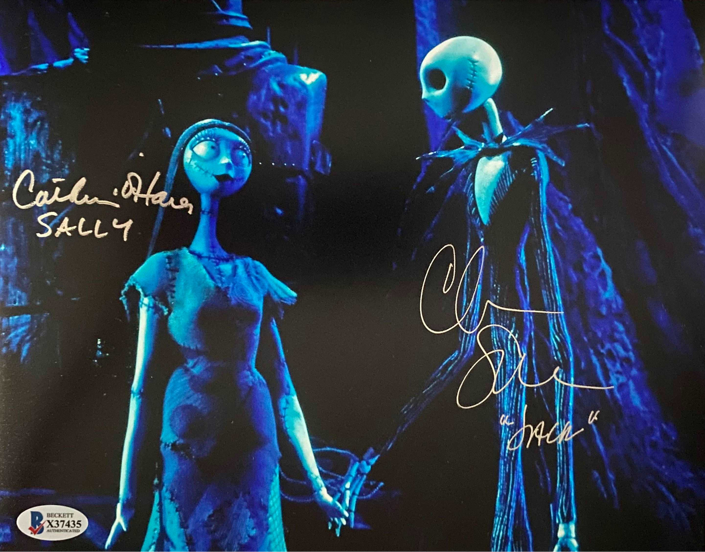 Chris Sarandon and Catherine O'Hara - Dual Signed Jack and Sally 8x10 Photo #2 The Nightmare Before Christmas
