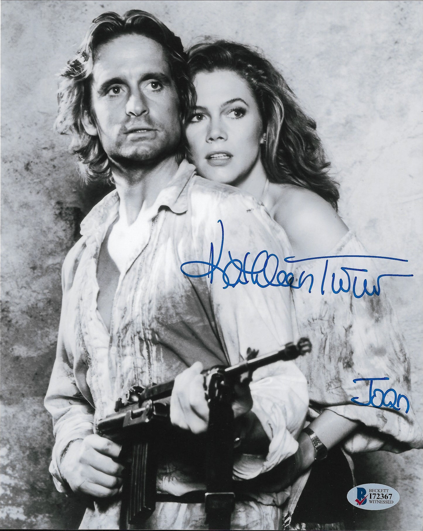 Kathleen Turner signed and inscribed "Joan" 8x10 Romancing the Stone Image #2