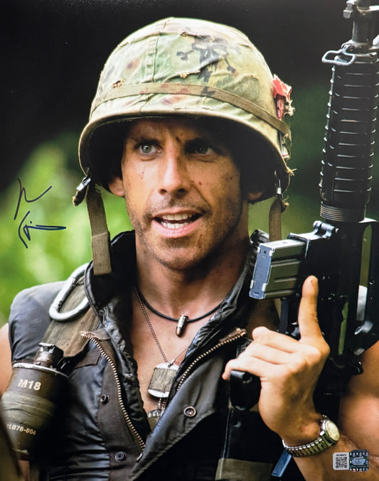 Ben Stiller signed 11x14 Tropic Thunder photo 1B