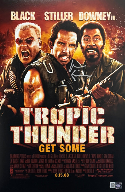 Ben Stiller signed 11x17 Tropic Thunder movie poster photo