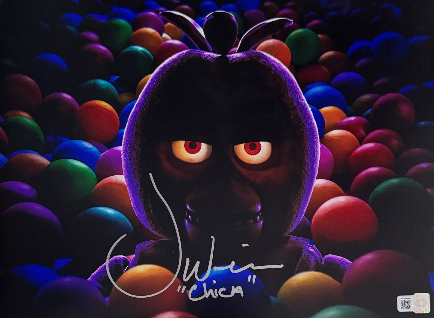 Jess Weiss signed 11x14 Five Nights at Freddy's Chica Photo A