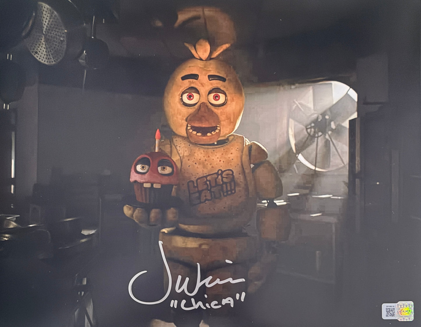 Jess Weiss signed 11x14 Five Nights at Freddy's Chica Photo B