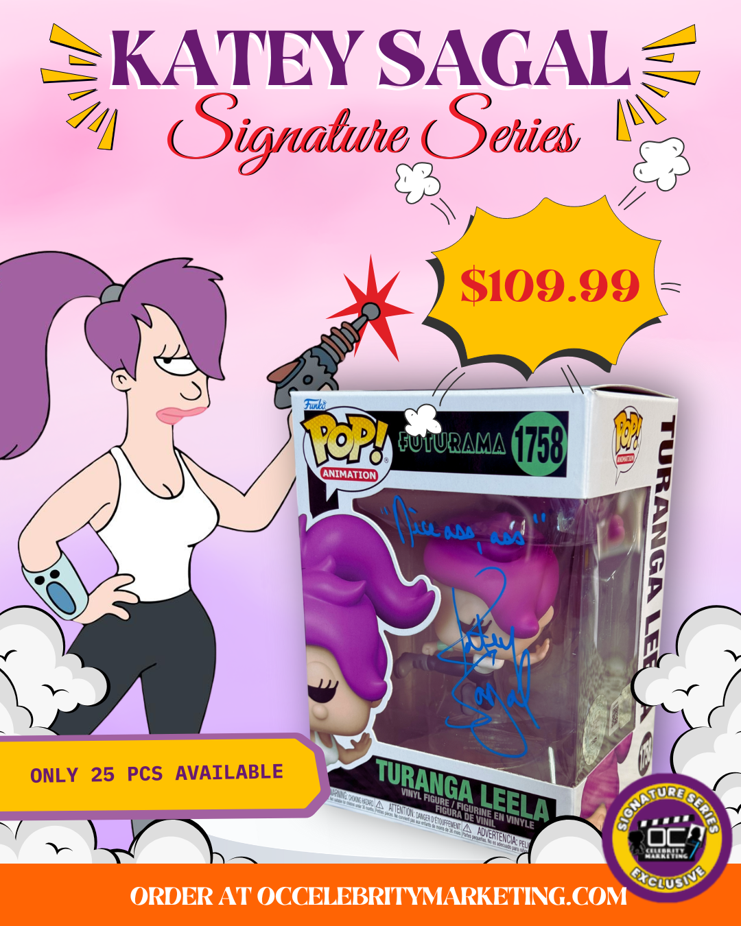 Katey Sagal Signature Series Futurama Turanga LeelaFunko Pop! #1758 (#/25)