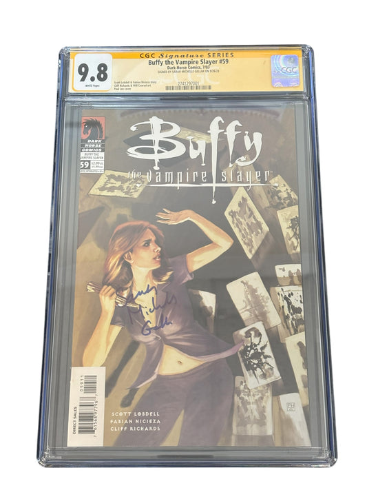 Sarah Michelle Gellar Autographed 2003 Buffy the Vampire Slayer #59 Paul Lee Cover Variant CGC SS 9.8