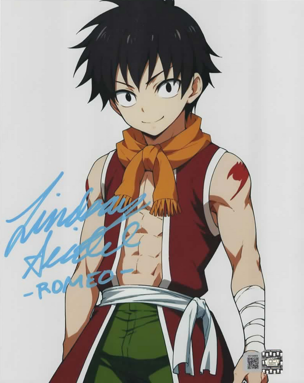 Lindsay Seidel signed 8x10 Fairytail Romeo Photo