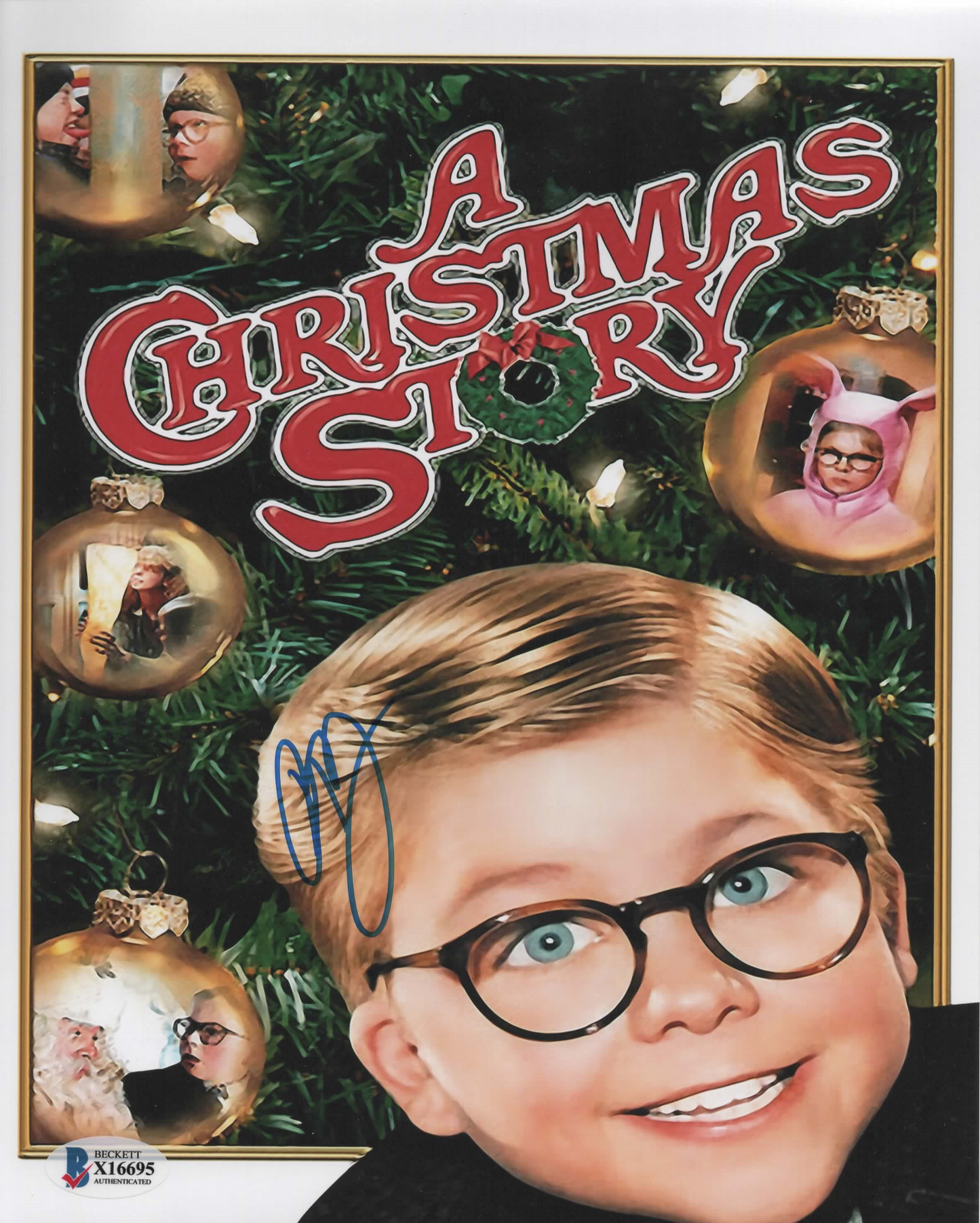 Peter Billingsley signed 8x10 A Christmas Story movie poster photo 1B Beckett authenticated autograph