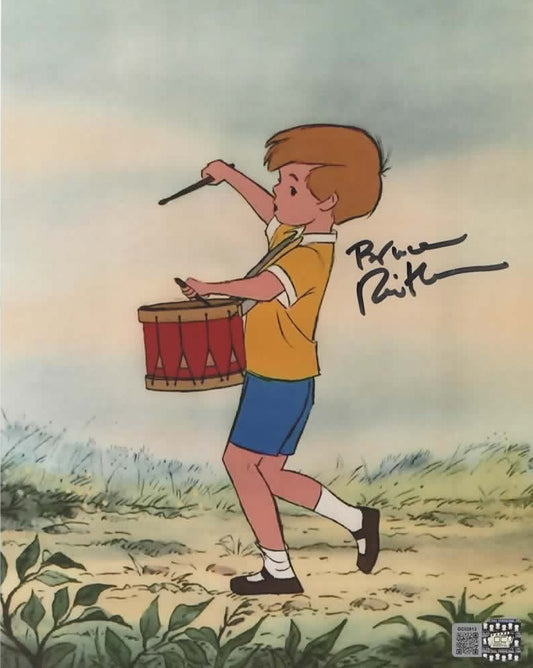 Bruce Reitherman signed 8x10 Christopher Robin Photo