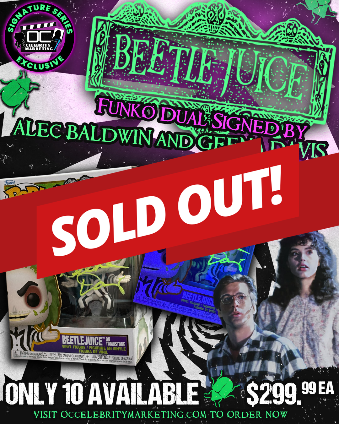 Alec Baldwin & Geena Davis: Beetlejuice on Tombstone Funko Pop! #1757 (#/10)