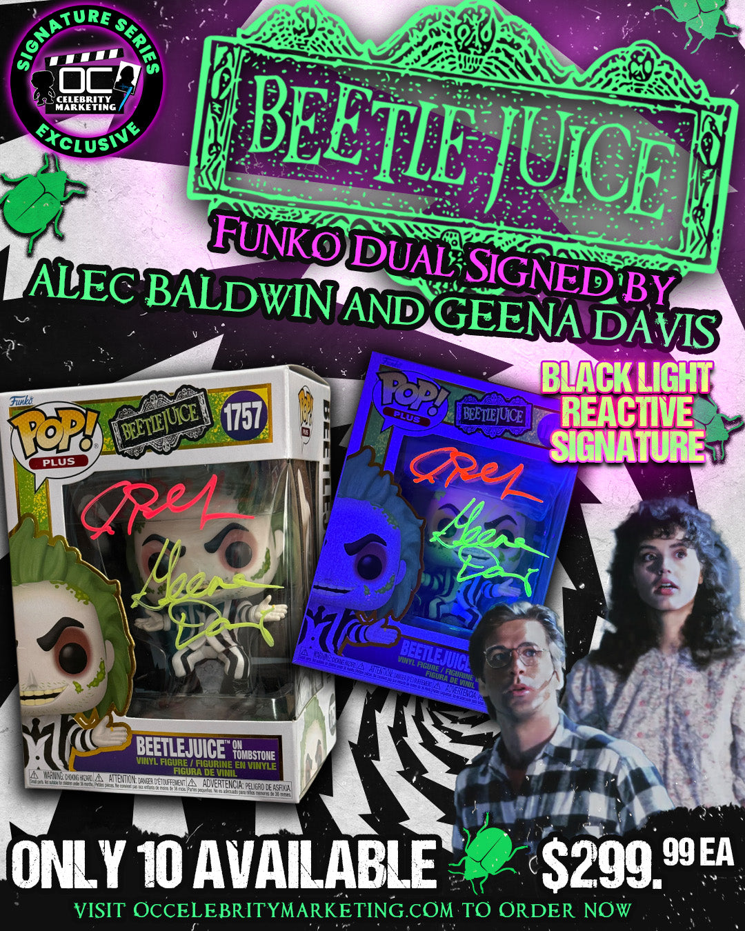 Alec Baldwin & Geena Davis: Beetlejuice on Tombstone Funko Pop! #1757 (#/10)