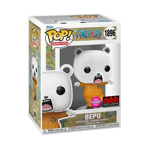 Cris George signed One Piece Bepo AAA Anime Exclusive Flocked Bepo Funko Pop! #1896 (Pre-Order)