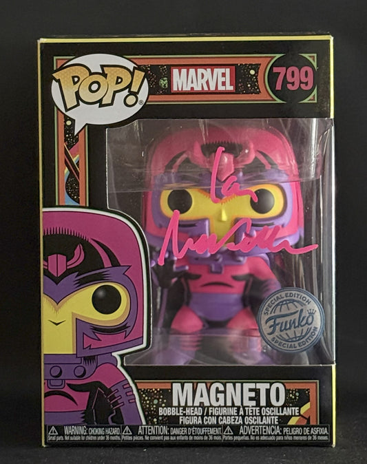 Ian McKellen signed Marvel Funko Special Edition Magneto Funko Pop! #799