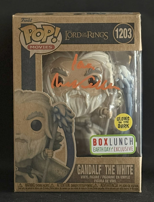 Ian McKellen signed LOTR Box Lunch Earth Day Exclusive Gandalf The White Funko Pop! #1203