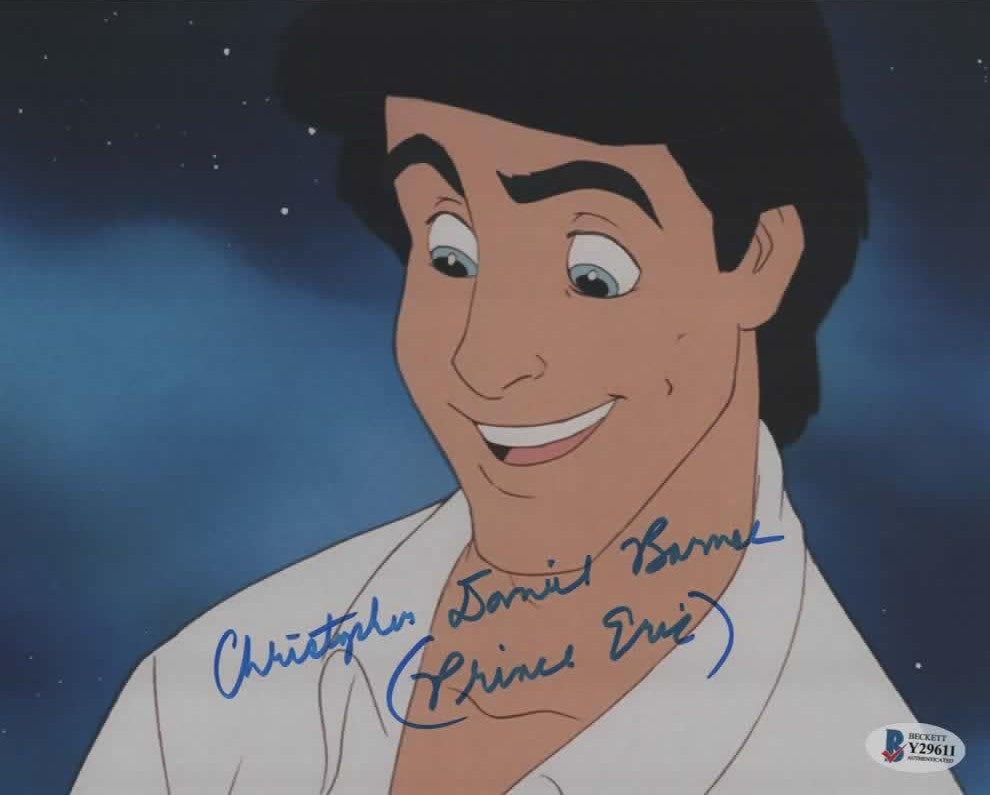 Christopher Daniel Barnes signed The Little Mermaid Prince Eric 8x10 Photo A