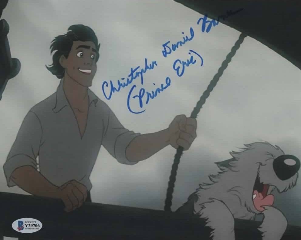 Christopher Daniel Barnes signed The Little Mermaid Prince Eric 8x10 Photo B