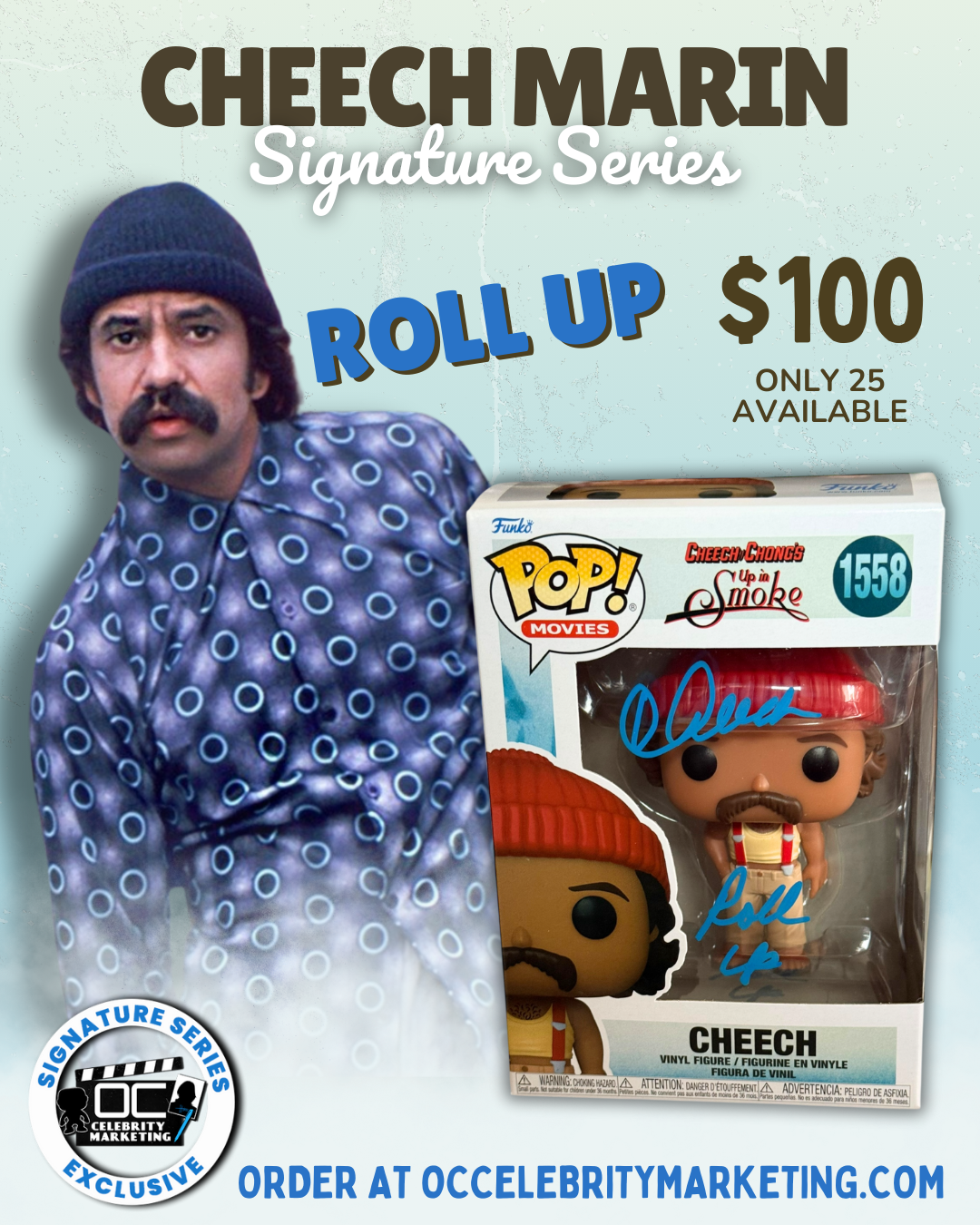 Cheech Marin Signature Series: Cheech & Chong's Up in Smoke Cheech Funko Pop! #1558 (#/25)