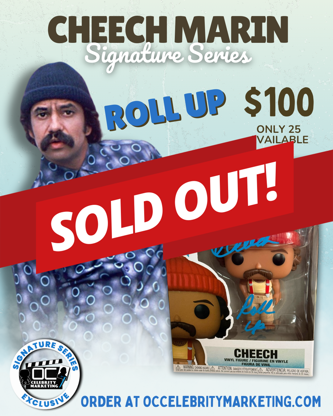 Cheech Marin Signature Series: Cheech & Chong's Up in Smoke Cheech Funko Pop! #1558 (#/25)