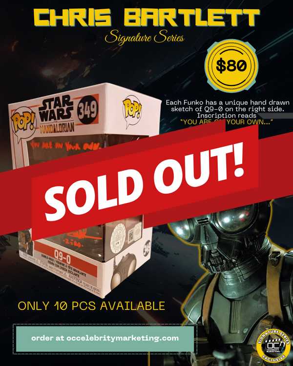 Chris Bartlett Signature Series: STAR WARS The Mandalorian Q9-0 Funko Pop! #349 (#/10)