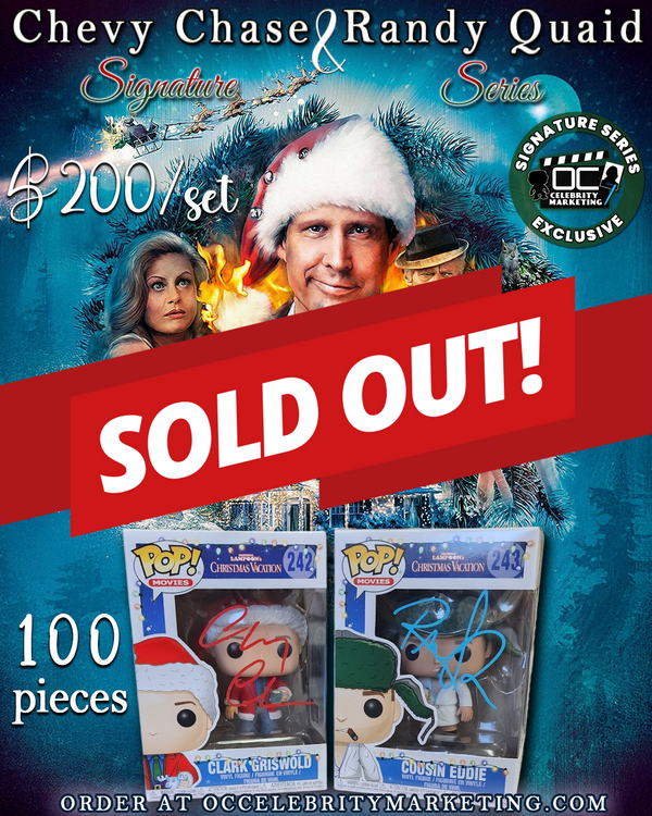 Chevy Chase & Randy Quaid Signature Series Set: Christmas Vacation Clark & Cousin Eddie Funkos (#/100)