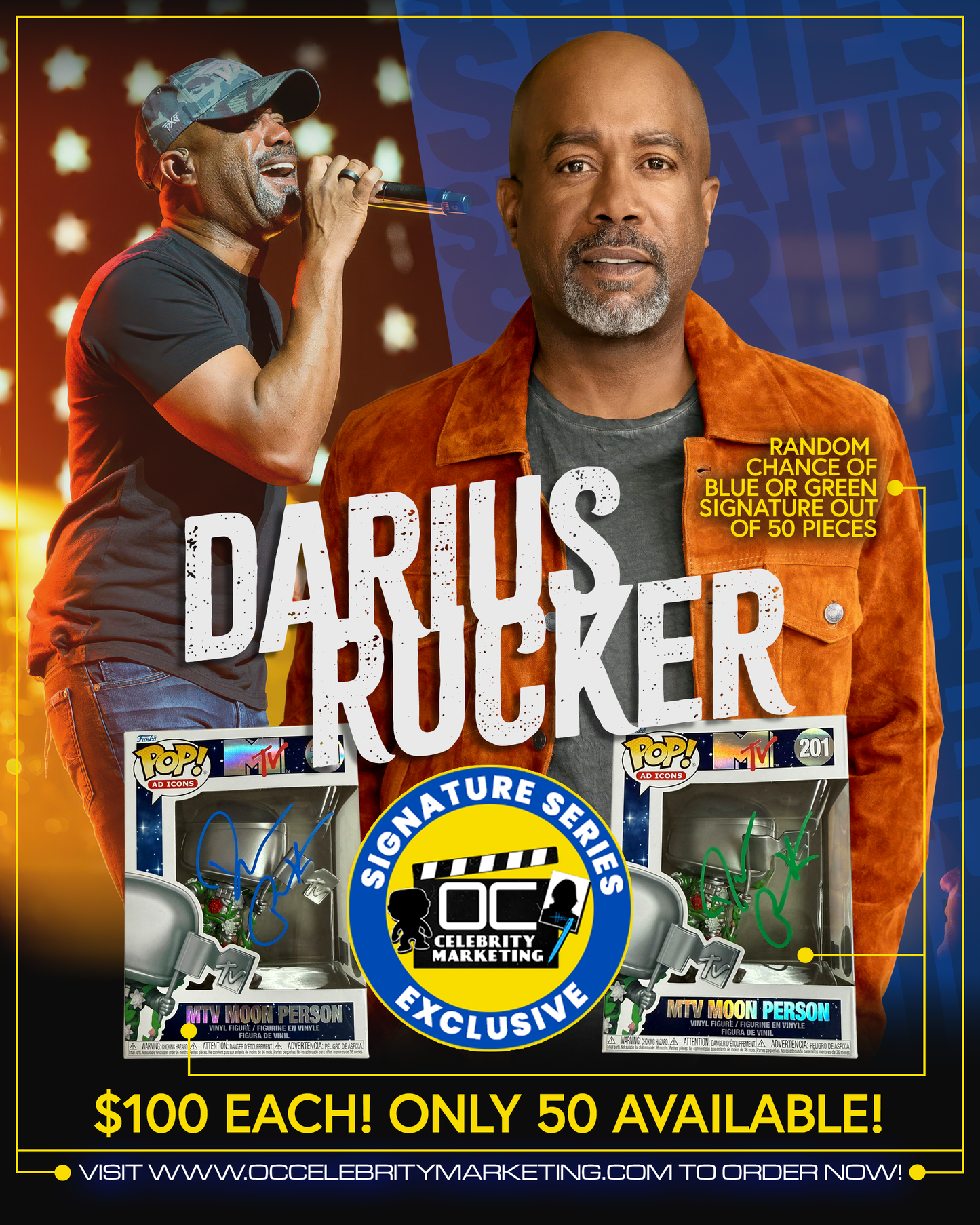 Darius Rucker Signature Series: MTV Moon Person Funko Pop! 201 (#/50)