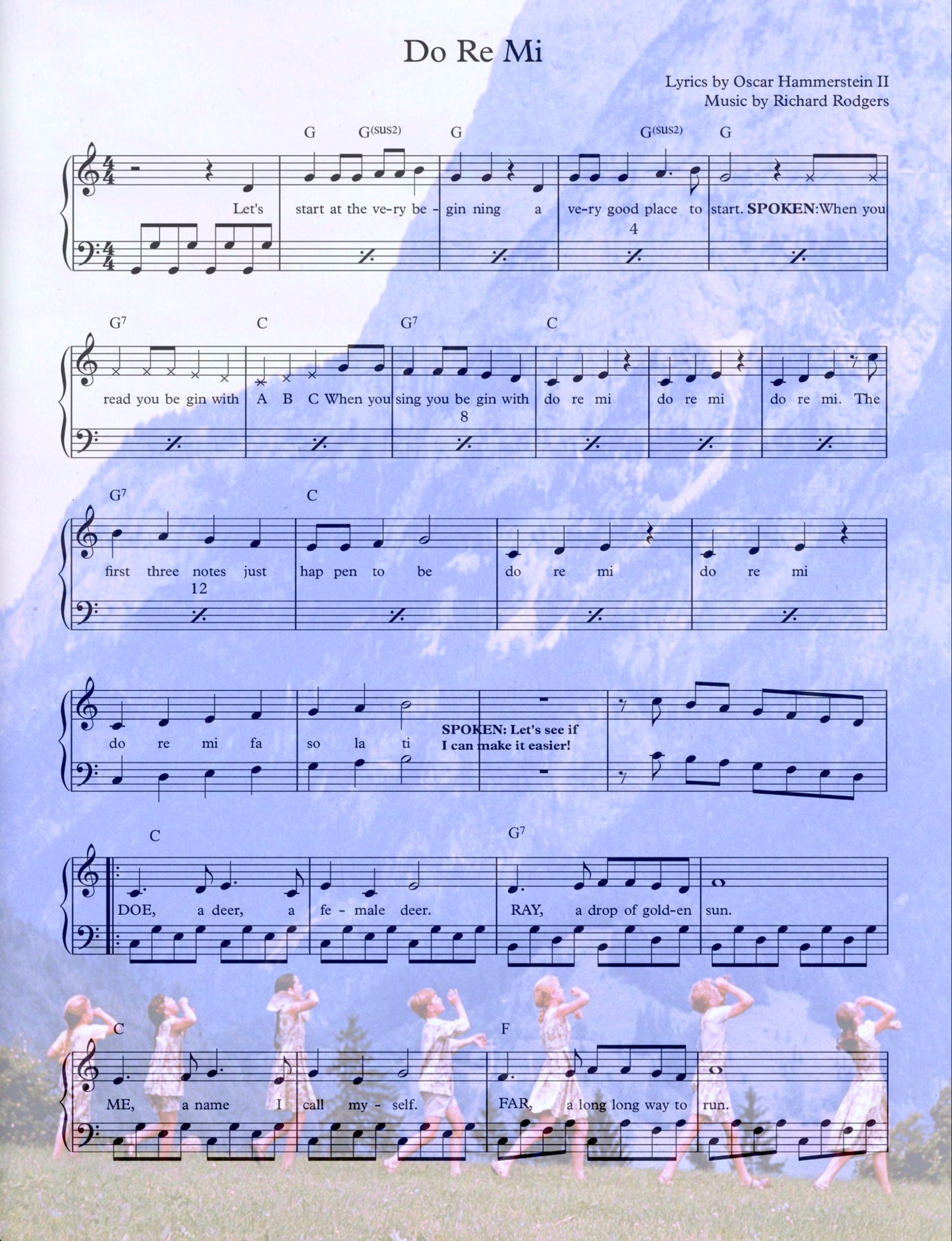 The Sound of Music Cast Multi-Signature Music Photo #1 – Choose Your Signer