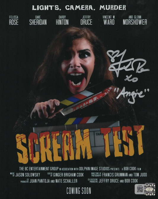 Felissa Rose signed 8x10 Scream Test (2020) movie poster photo