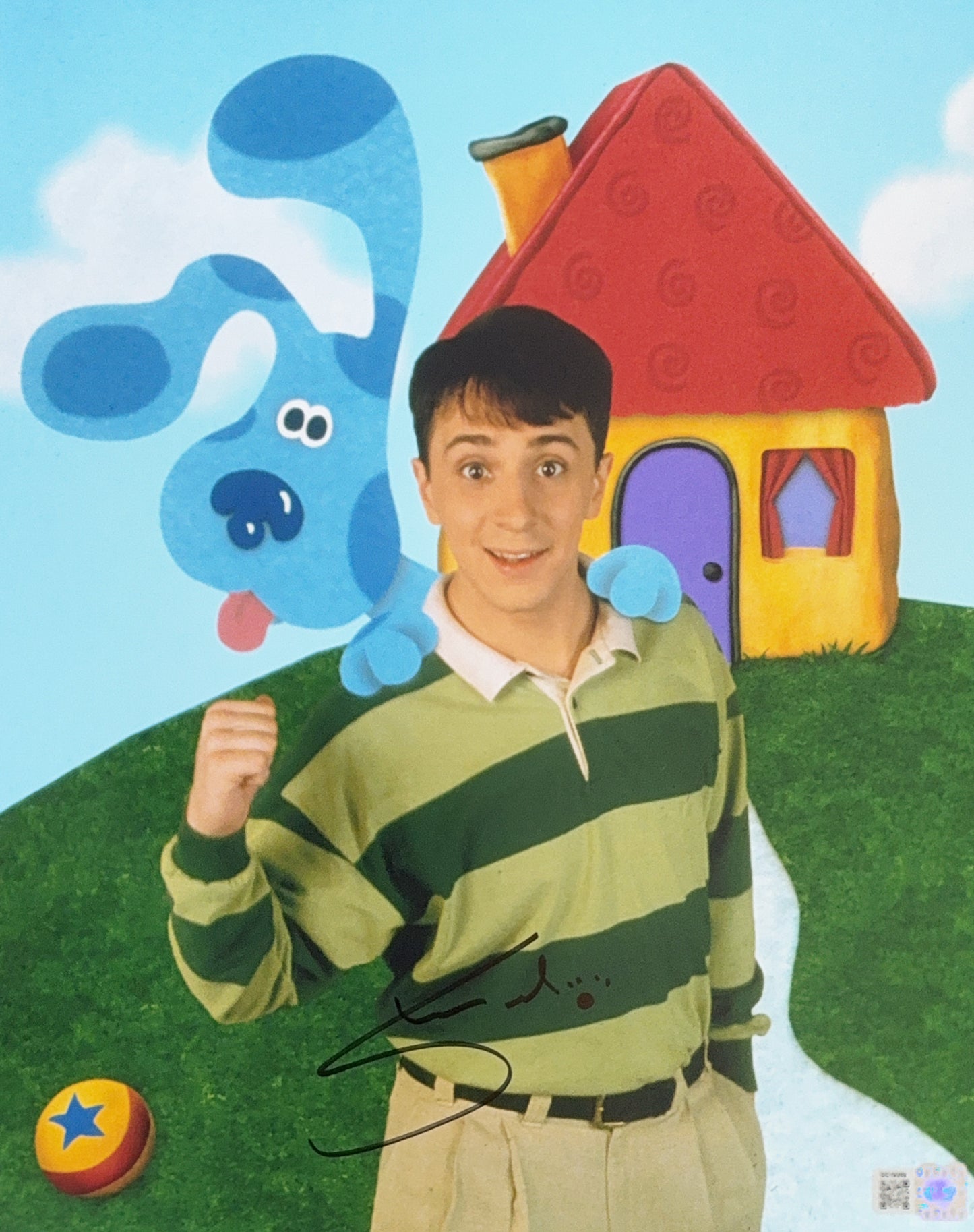 Steve Burns signed 11x14 Blue's Clues photo