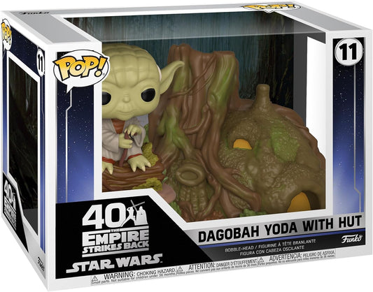 Deep Roy Signed Funko Pop Town Dagobah Yoda with Hut Funko Pop! #11