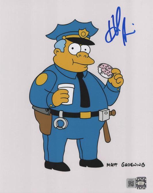 Hank Azaria signed 8x10 The Simpsons Chief Wiggum photo