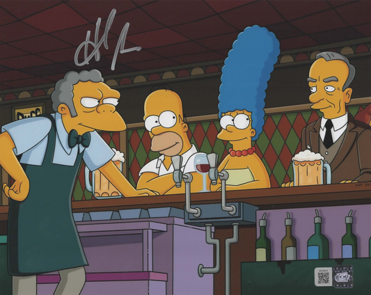 Hank Azaria signed 8x10 The Simpsons Moe Szyslak photo 1C