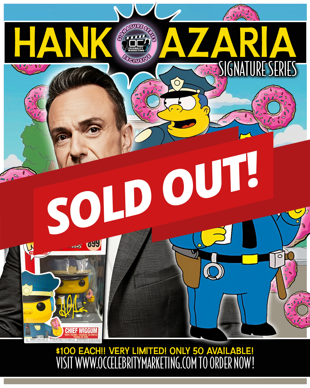 Hank Azaria Signature Series: The Simpsons Chief Wiggum Funko Pop! #899 (#/50)