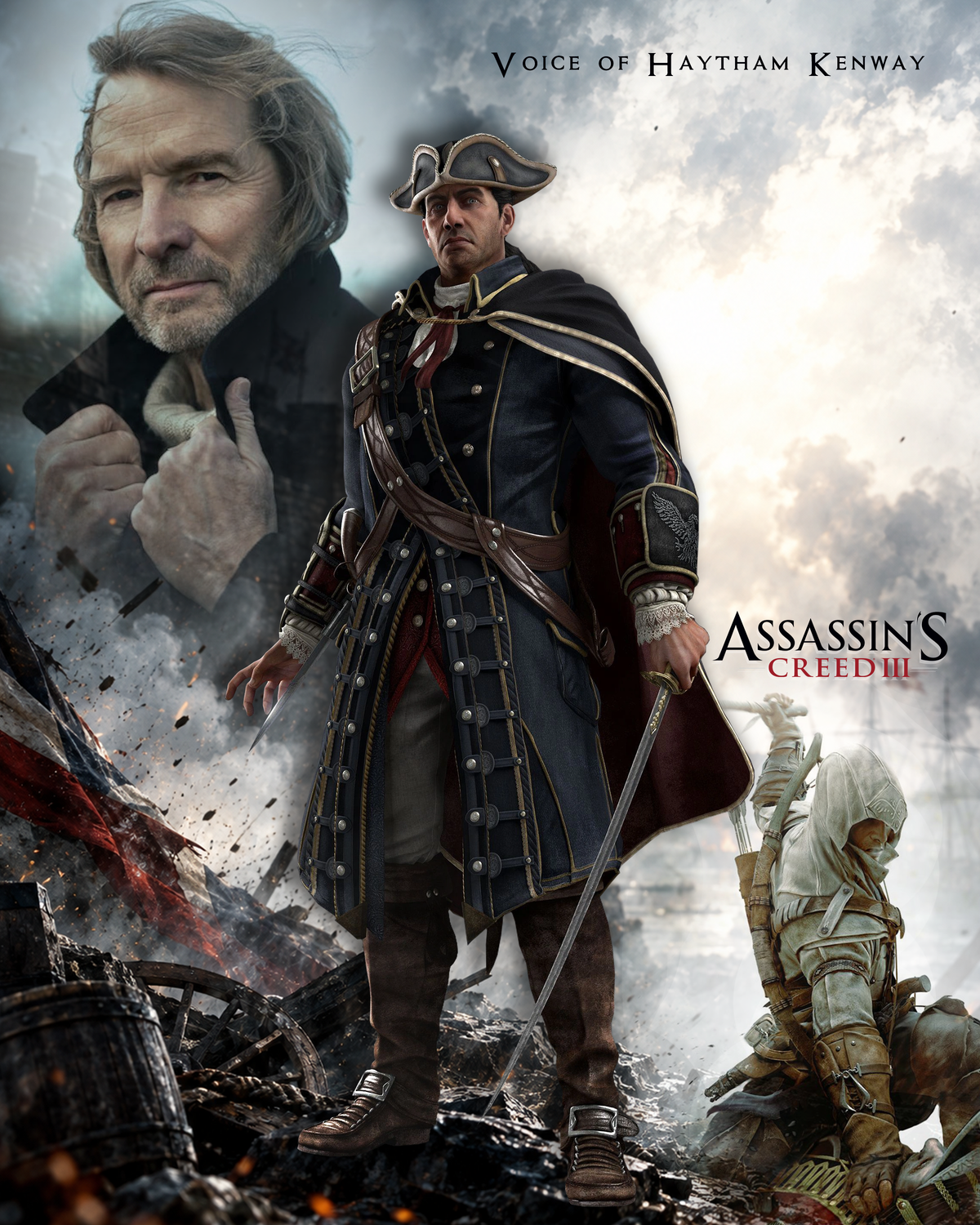 Adrian Hough Autograph Pre-Order – Haytham Kenway – Assassins Creed III Custom Print  – 8x10 or 11x14 Photo