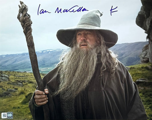 Ian McKellen signed 11x14 LOTR Gandalf Photo 1B