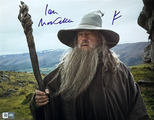 Ian McKellen signed 11x14 LOTR Gandalf Photo 1A
