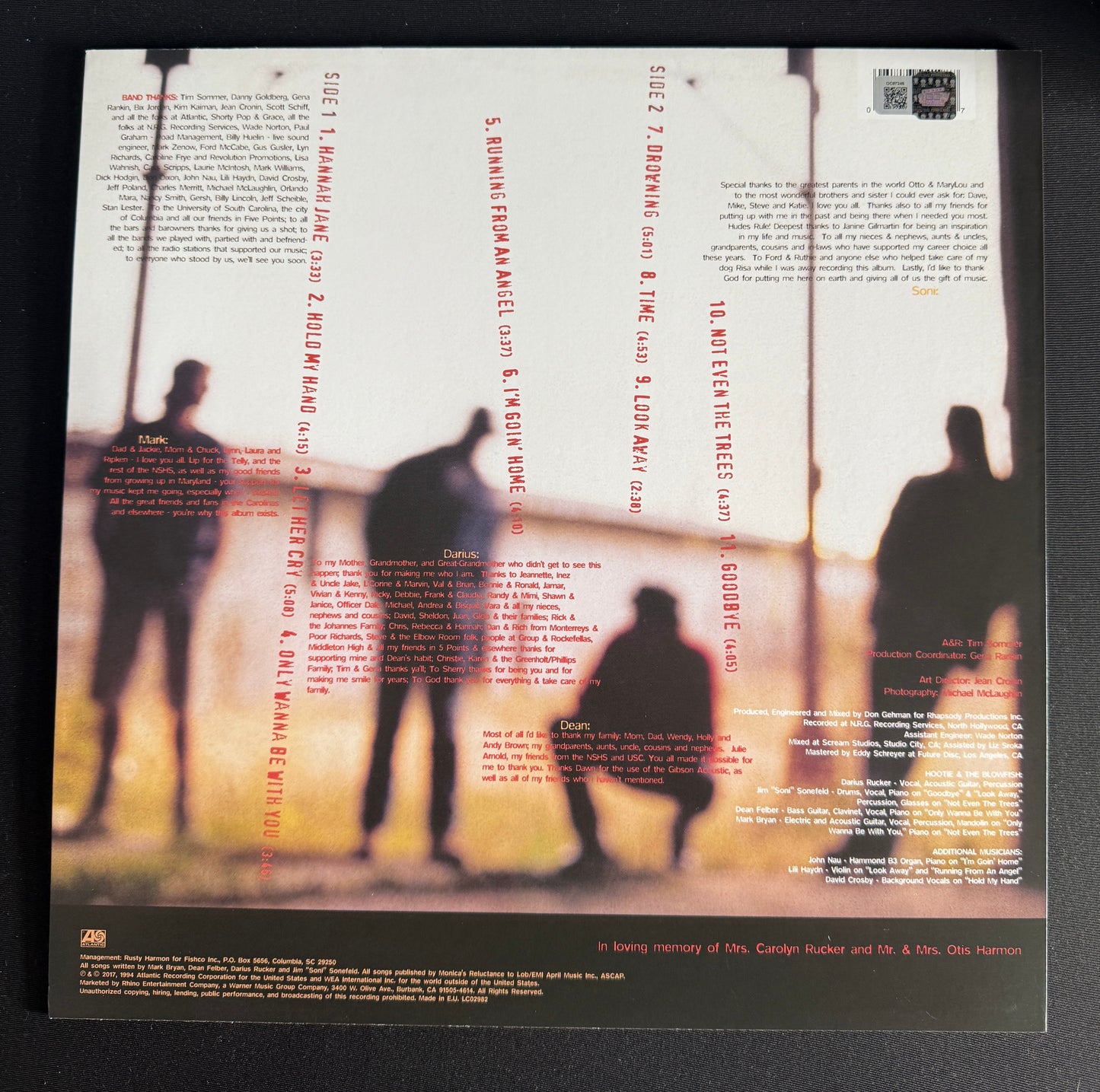 Darius Rucker signed Hootie & The Blowfish Cracked Rear View Album