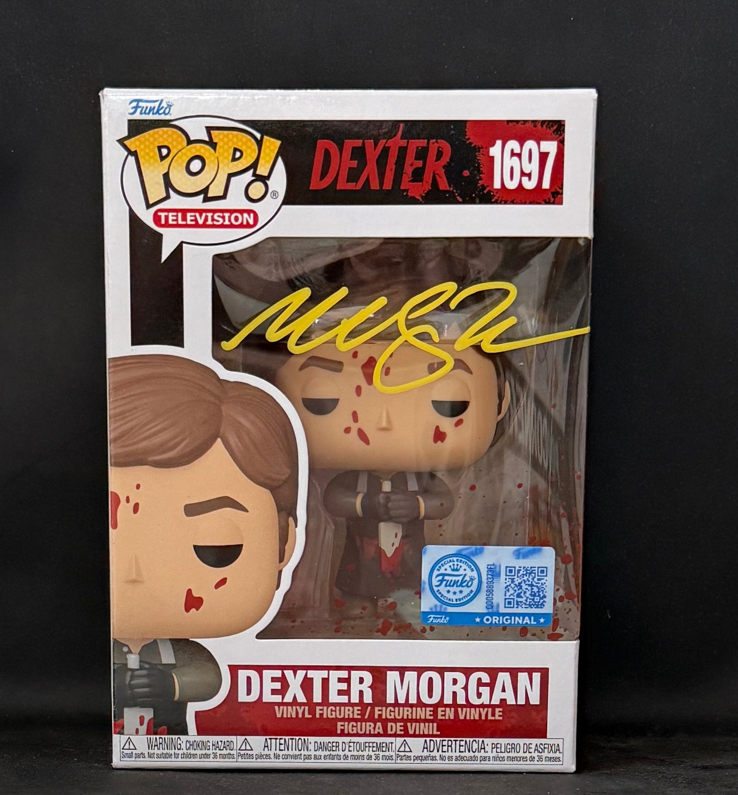 Michael C. Hall signed Funko Special Edition Dexter Morgan Funko Pop! #1697 -Yellow