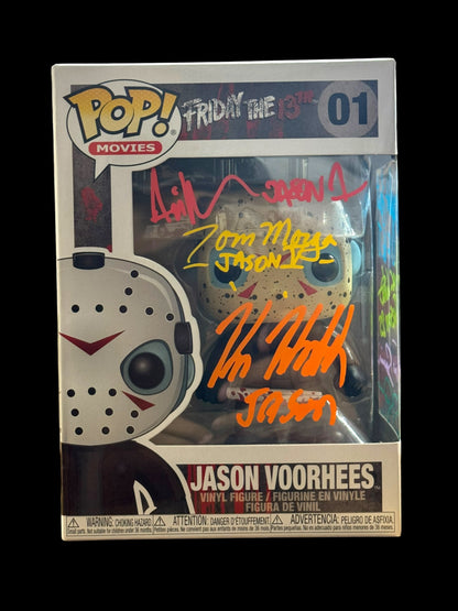 9x Jason signed Friday the 13th Jason Voorhees Funko Pop! 01