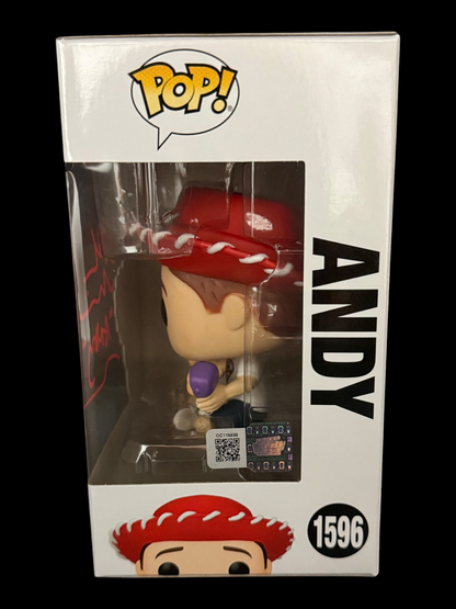 John Morris signed Disney - Pixar Toy Story Andy Funko Pop! 1596
