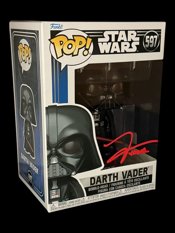 Tom O'Connell signed STAR WARS Darth Vader Funko Pop 597 Red