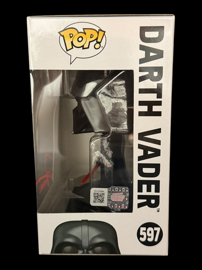 Tom O'Connell signed STAR WARS Darth Vader Funko Pop 597 Red