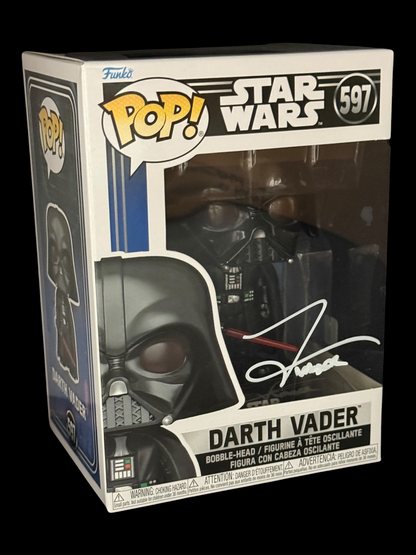 Tom O'Connell signed STAR WARS Darth Vader Funko Pop 597 White