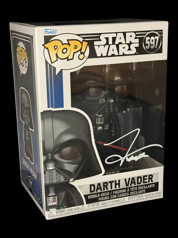 Tom O'Connell signed STAR WARS Darth Vader Funko Pop 597 White