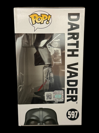 Tom O'Connell signed STAR WARS Darth Vader Funko Pop 597 White