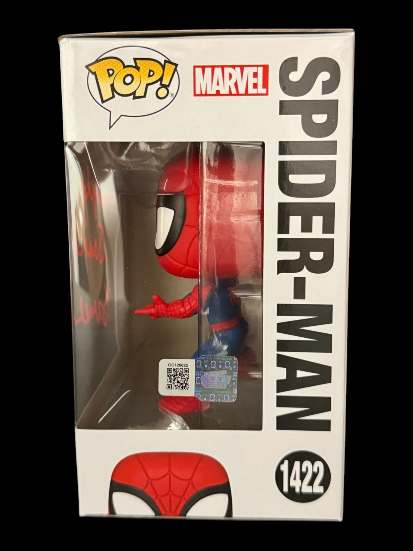 Christopher Daniel Barnes signed Marvel Spider-Man Funko Pop 1422 Red
