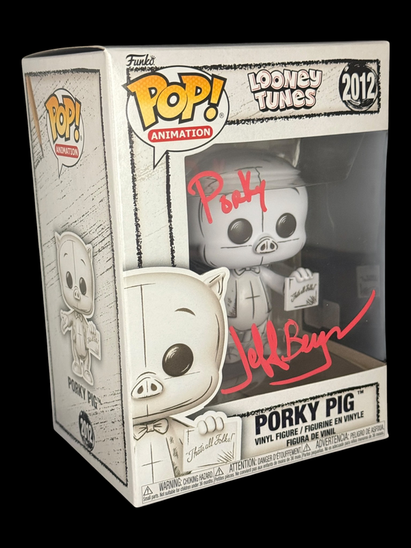 Jeff Bergman signed Looney Tunes Porky Pig Funko Pop! 2012