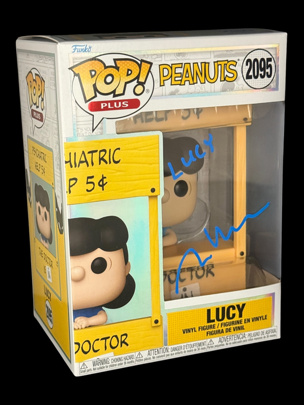 Melanie Kohn signed Peanuts Lucy Funko Pop! Plus Blue