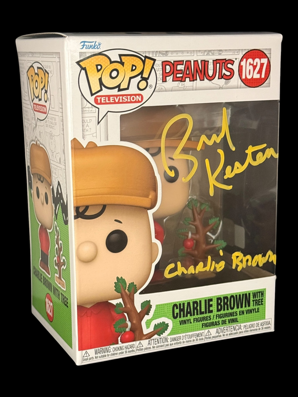Brad Kesten signed Peanuts Charlie Brown with Tree Funko Pop! 1627