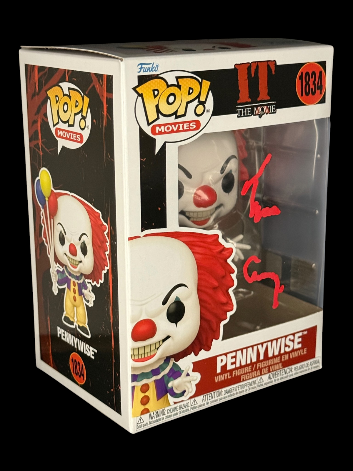Tim Curry signed IT The Movie Pennywise Funko Pop! 1834