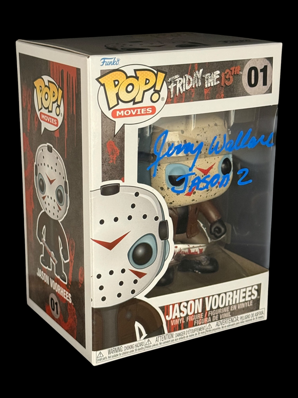 Jerry Wallace signed Friday the 13th Jason Voorhees Funko Pop! 01
