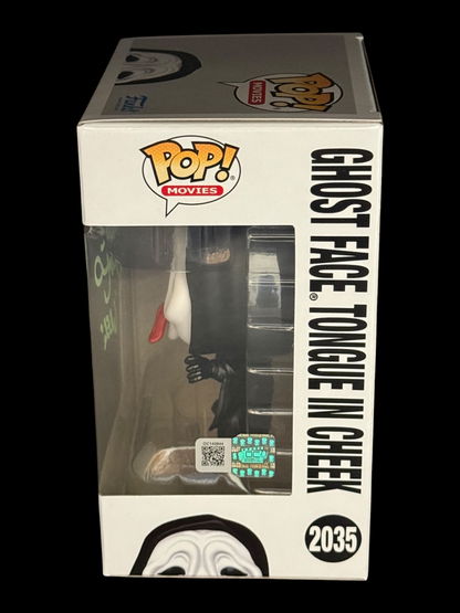 Lochlyn Munro signed Ghost Face Tongue in Cheek Funko Pop! 2035