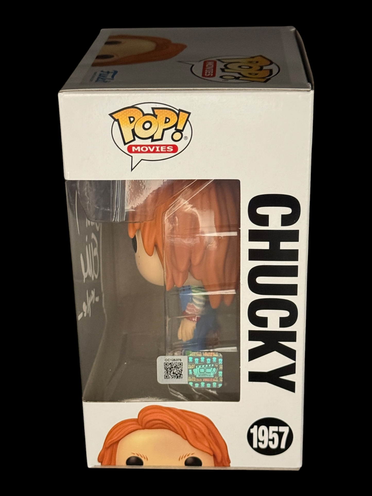 Christine Elise signed Chucky Funko Pop! 1957 White
